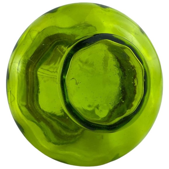 Victorian Green Glass Enamelled Dresser Box Powder Trinket Daisies - Picture 6 of 9